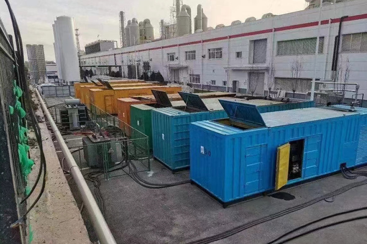 无棣发电机租赁施工现场
